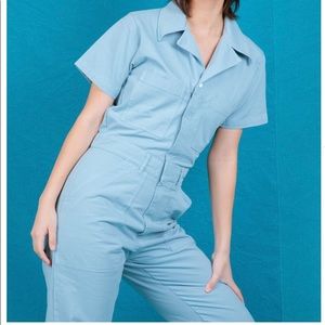 Big Bud Press Jumpsuit, Baby Blue, Short Sleeve, S